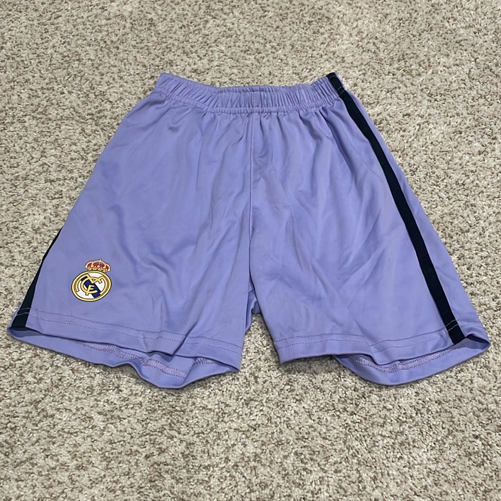 Real Madrid Boys Purple Shorts